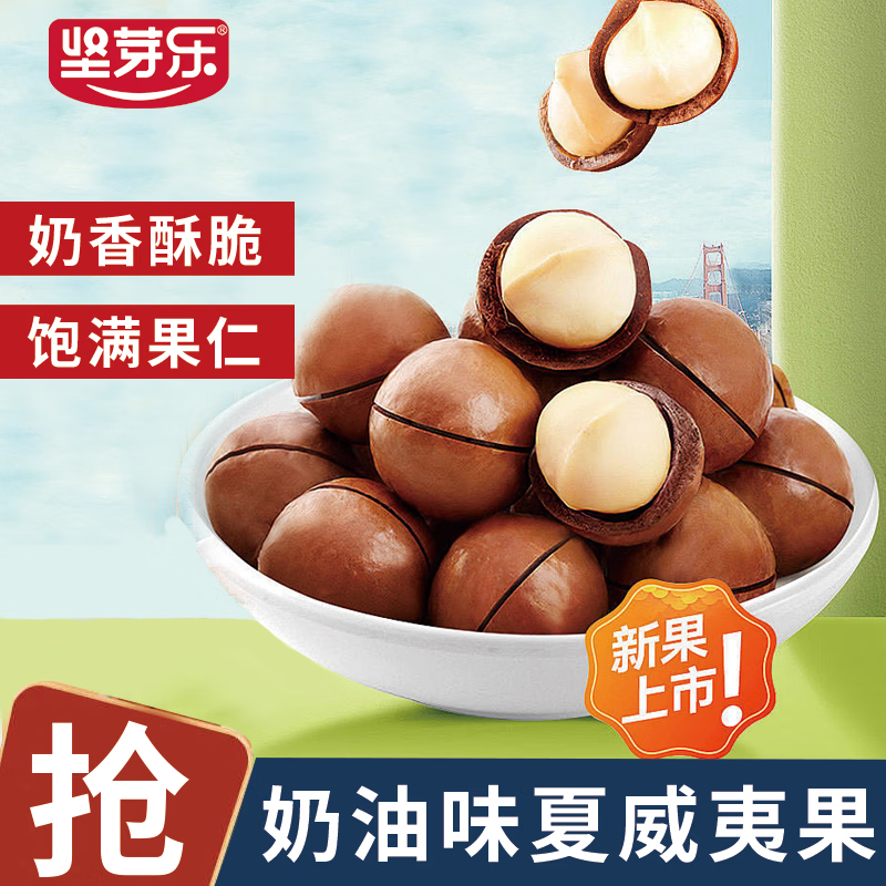 坚芽乐夏威夷果200g袋装超值休闲坚果小零食孕妇健康干果特产大果颗批发 奶香夏威夷果500g