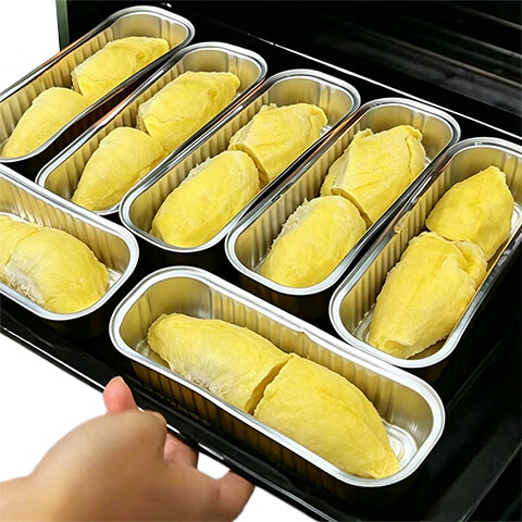 璐亦烤榴莲小金条泰国榴莲冷冻金枕榴莲纯果肉无核装加热即食自然树熟 金枕A级榴莲纯肉100g/盒*5【无壳无核】