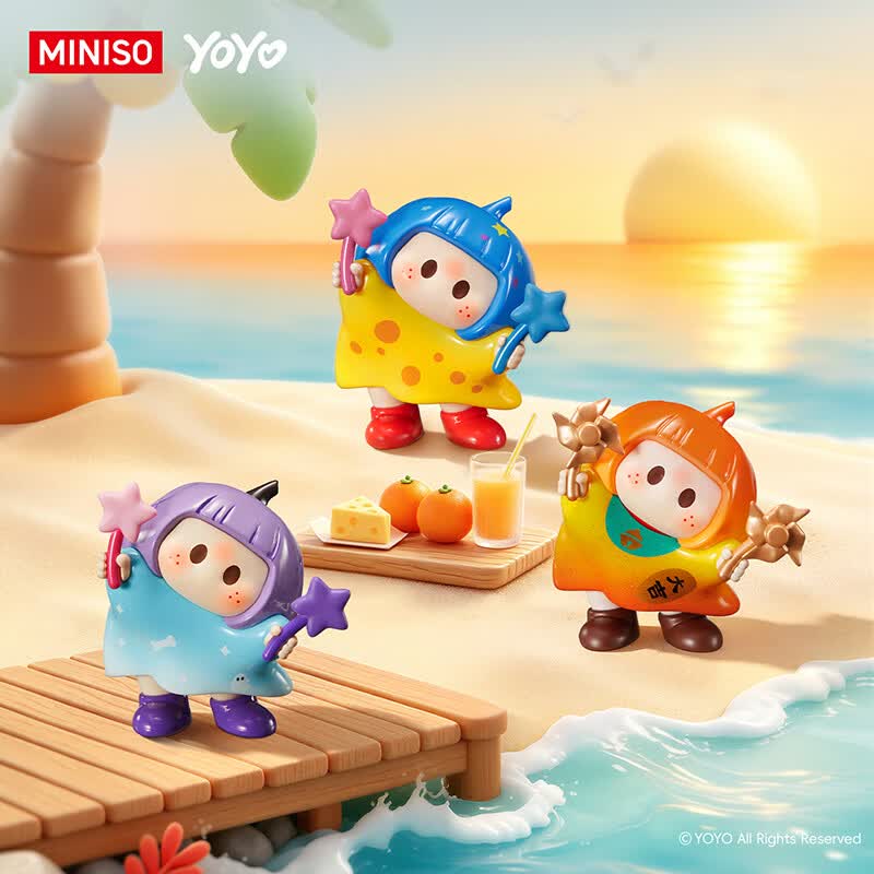 名创优品（MINISO）YOYO萌趣歪头S2系列icon box手办盲盒右右酱玩具摆件周边生日礼物 端盒（10款）
