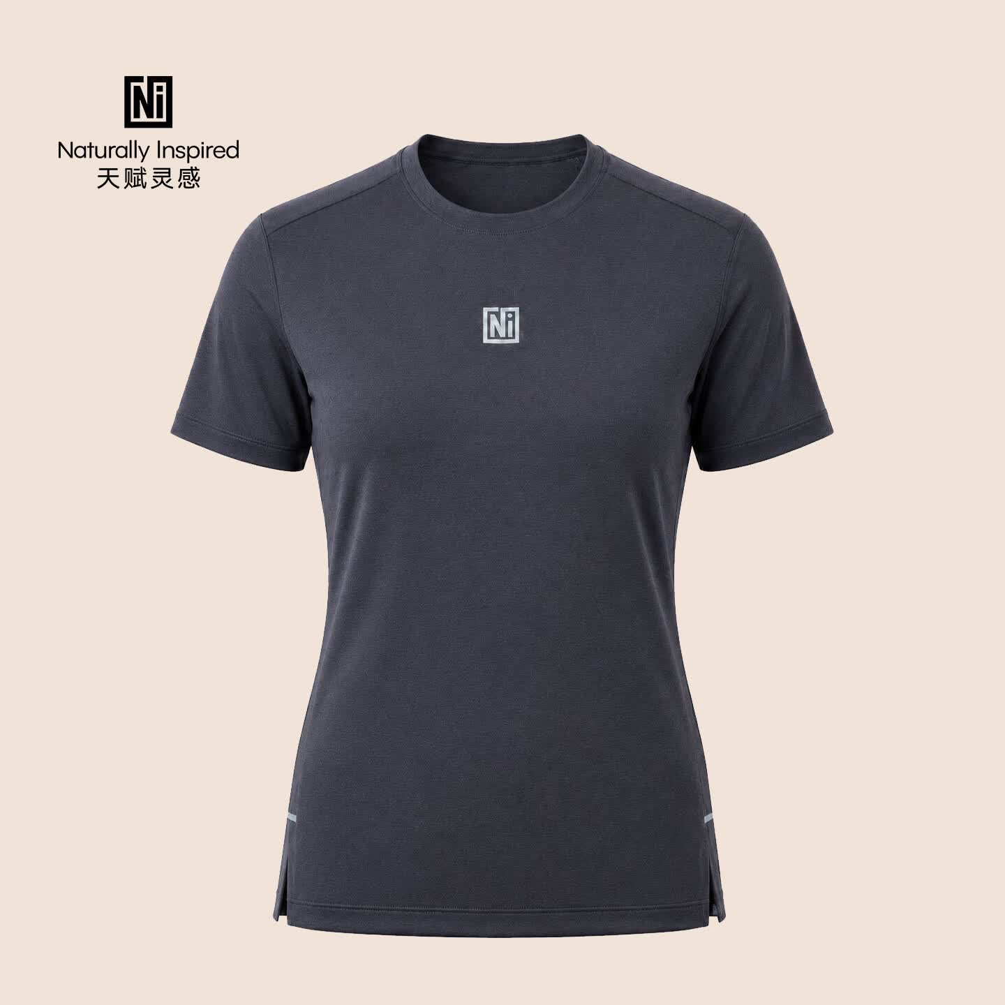 Naturally Inspired天赋灵感Lincspun美丽诺羊毛运动训练健身吸汗升级速干短袖70141 100gm·女士·午夜黑 70241001 S
