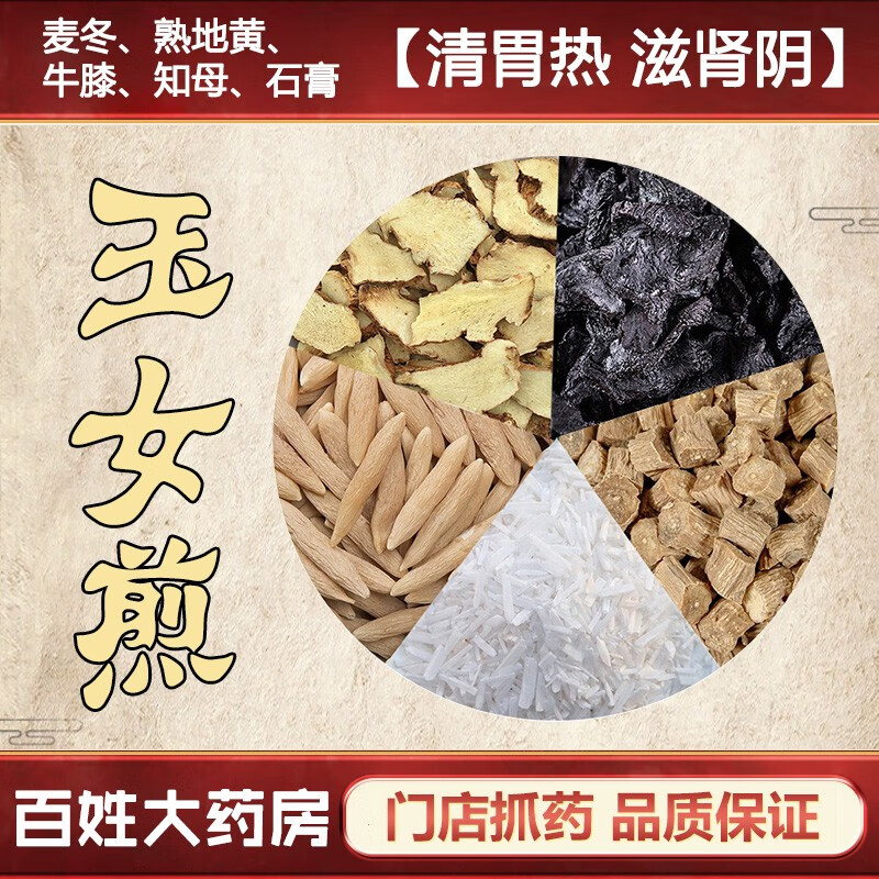 玉女煎 中药材 清胃热,滋肾阴 胃热阴虚证.