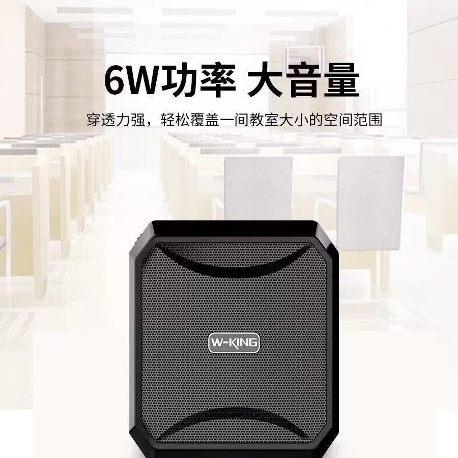 维尔晶(W-King)KS01户外大功率腰挂扩音器 教师导游专用有线简易便携式插卡优盘小蜜蜂 白色款扩音器+有线耳麦