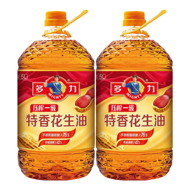 多力食用油 物理压榨 特香花生油 特香花生油5L*2