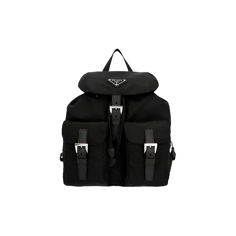 普拉达（PRADA）尼龙皮革珐琅金属三角形徽标logo时尚经典女包男包单肩包 双肩包1BZ677-RV44-F0002