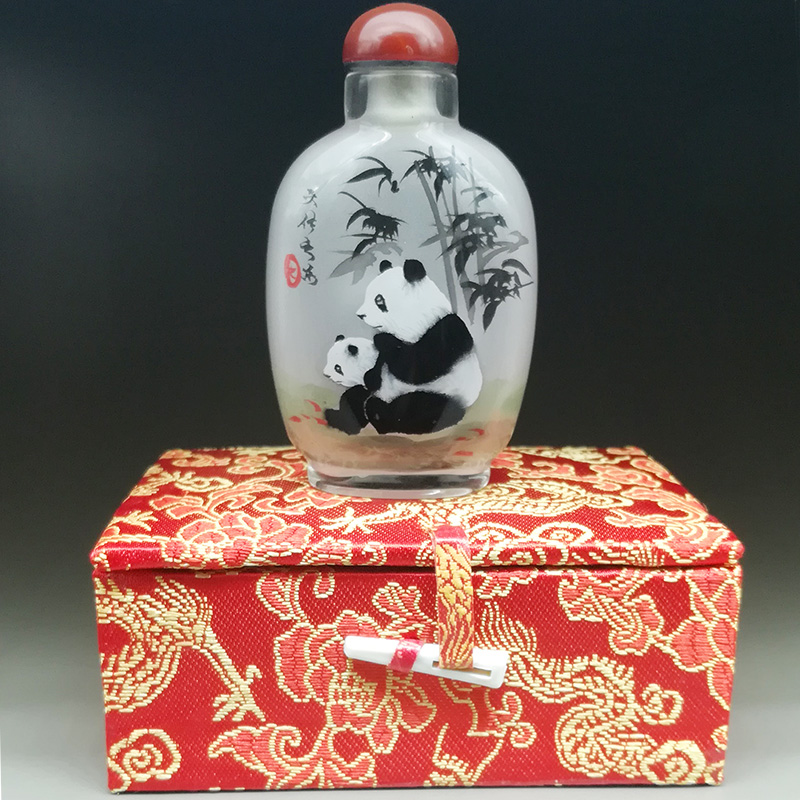 内画鼻烟壶 内画鼻烟壶烟壶瓶内画中国风特色工艺品外事礼品摆件 国宝