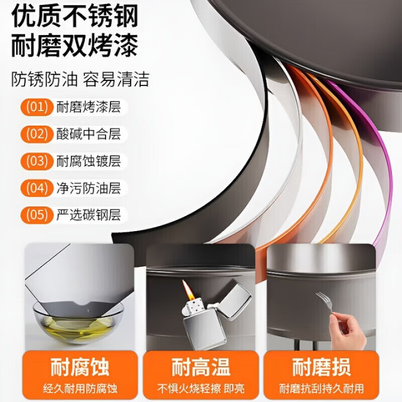 DEATKN厨房收纳置物架调料盒瓶子收纳调料置物架厨房收纳台面置物架 灰色 【三层360°旋转】