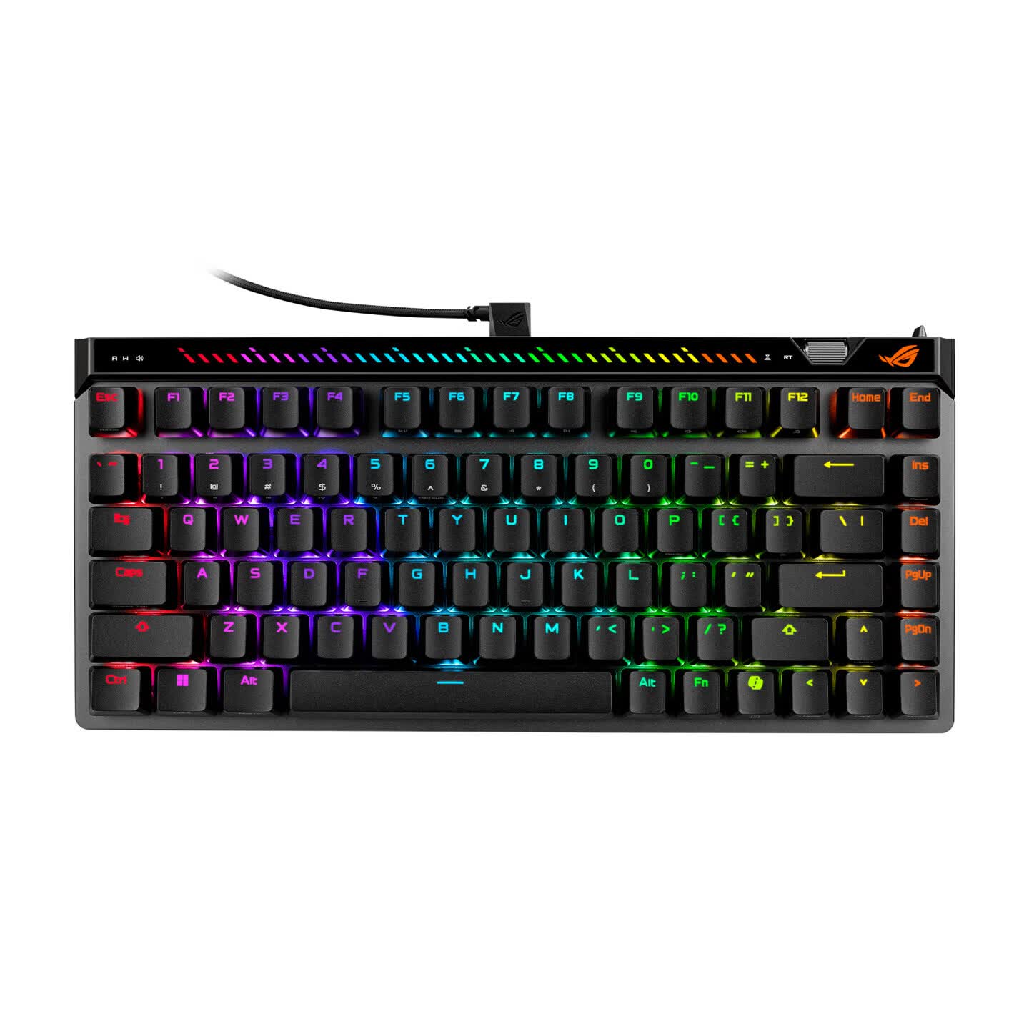 ROG【发顺丰 明日达】ROG魔导士ACE 75HE PBT 游戏磁轴键盘ROG玩家国度 改装三模无线蓝牙 魔导士ACE 75HE 暗夜黑 ROG HFX V2X 磁轴