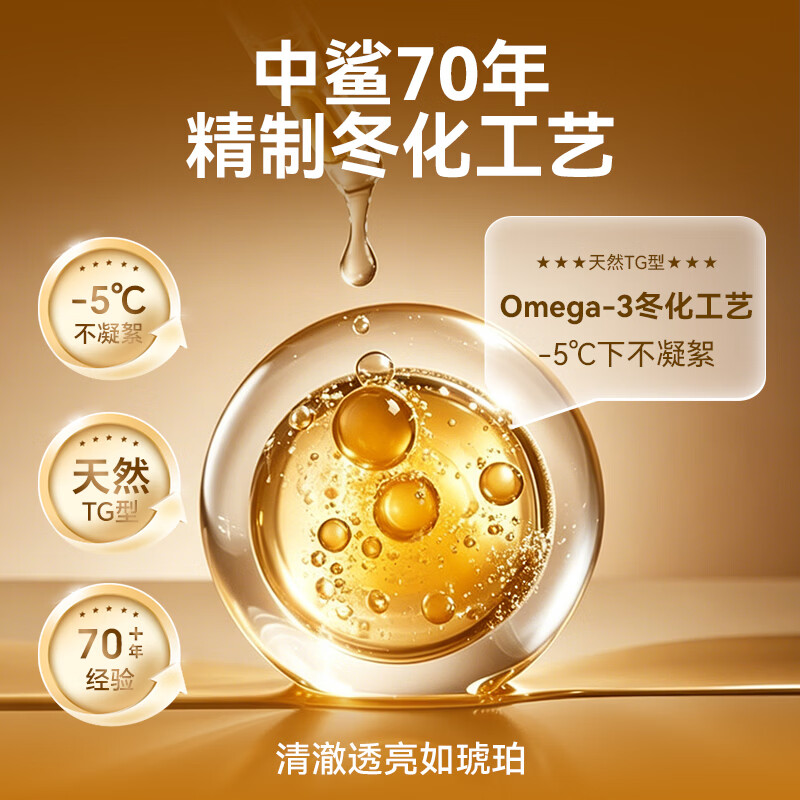 中鲨宠物深海鱼油【IFOS认证】犬猫狗狗猫咪防掉毛Omega-3高纯度鱼油 深海鱼油 110ml