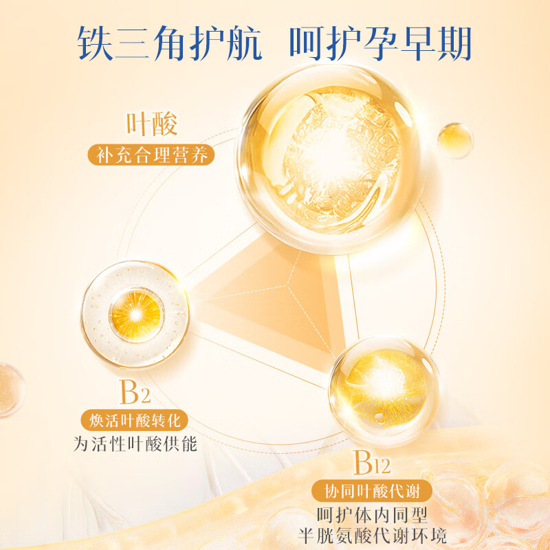 蝶翠诗(DHC)DHC叶酸片30日量 孕妇 男女士通用活性叶酸 备孕专用 原装进口 3袋周期装- 30粒*3袋