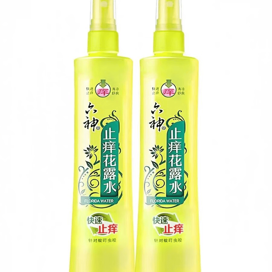 六神花露水180ml驱蚊户外喷雾长效防蚊清凉舒爽清新花香正品 驱蚊款180ml+止痒款180ml*2瓶