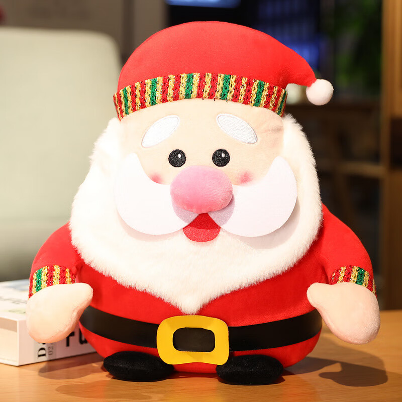 嘟兜 可爱圣诞老人雪人麋鹿公仔圣诞节礼物玩偶卡通学生圣诞装饰品摆饰毛绒玩具娃娃 圣诞老人 35厘米