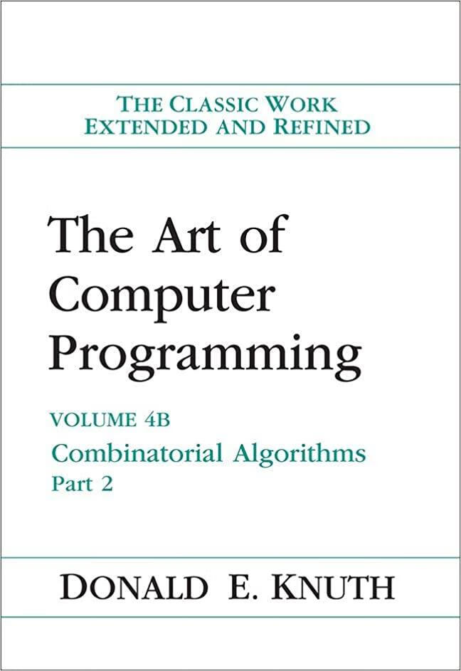 预订 The Art of Computer Programming: Combinatorial Algorithms, Volume 4b