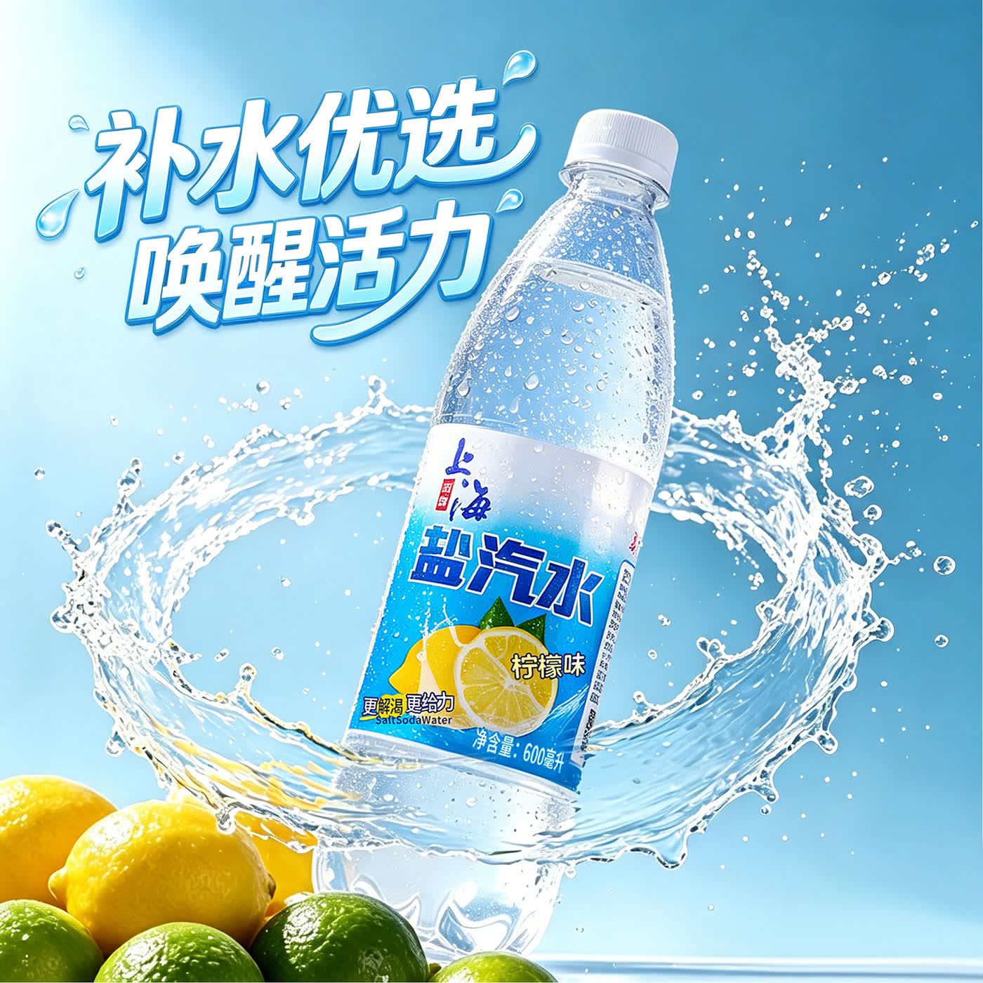 冰极湾盐汽水老上海风味特价柠檬口味600ml*24瓶整箱特价整箱盐气水饮料 600ml*24瓶1箱【工厂发货丨批发议价咨询客户】