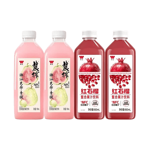 味全低温冷藏复合果汁饮料芭乐青提900ml×2+石榴汁900ml×2 23.28元 - 86线报