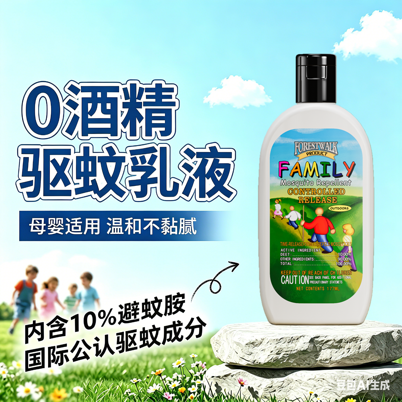 森林索耶驱蚊乳液防蚊虫叮咬驱蚊液喷雾花露水儿童婴儿宝宝母婴可用避蚊胺