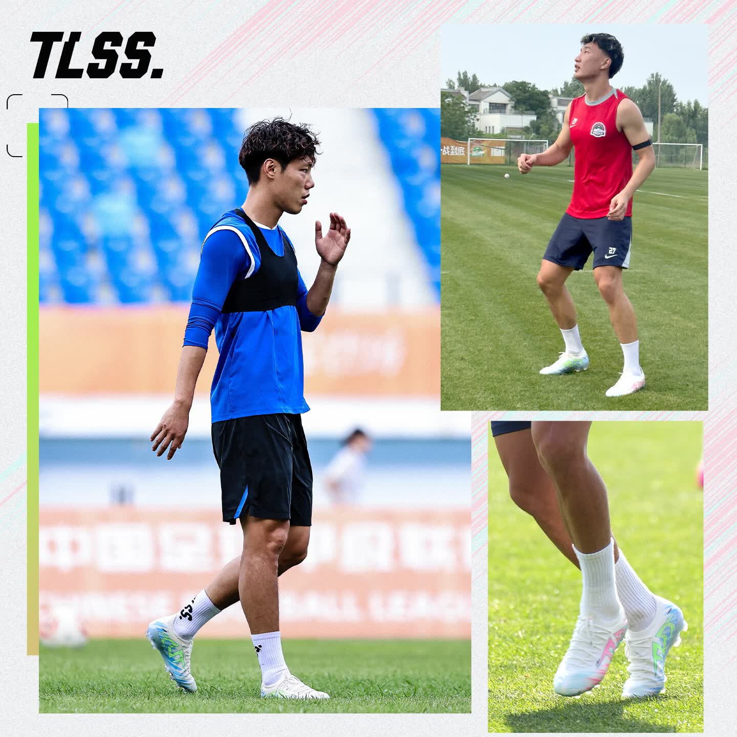 TLSS天朗足球特翼STRIKER鬼魅缓震足球鞋男MG短钉人草训练比赛SM4404 左绿右粉#SM4408-LVF 45 (290mm) US11