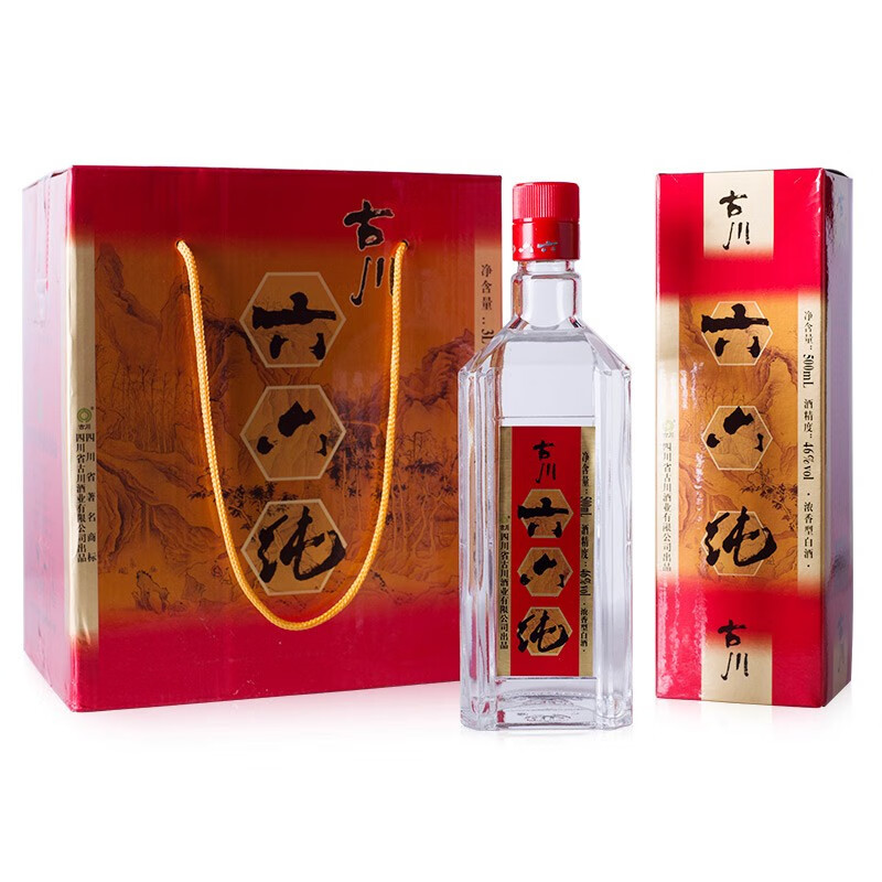 古川【家常口粮】六六纯 浓香型粮食白酒 46度 500ml*6瓶 整箱装