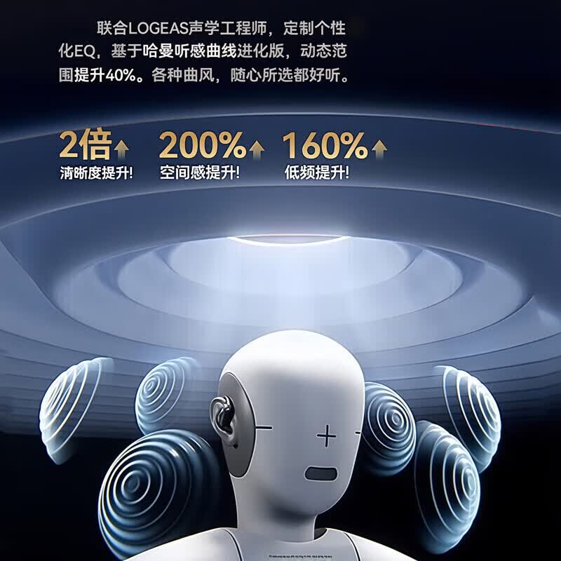 AEAH高级无线蓝牙耳机2026年新款挂耳式柏林之声AI降噪运动耳机跑步专用钛丝双设备连接会议记录耳机 云岩白【蓝牙6.0+殿堂级HIFI音质】 旗舰臻选(3年质保|终身享一次免费换新)