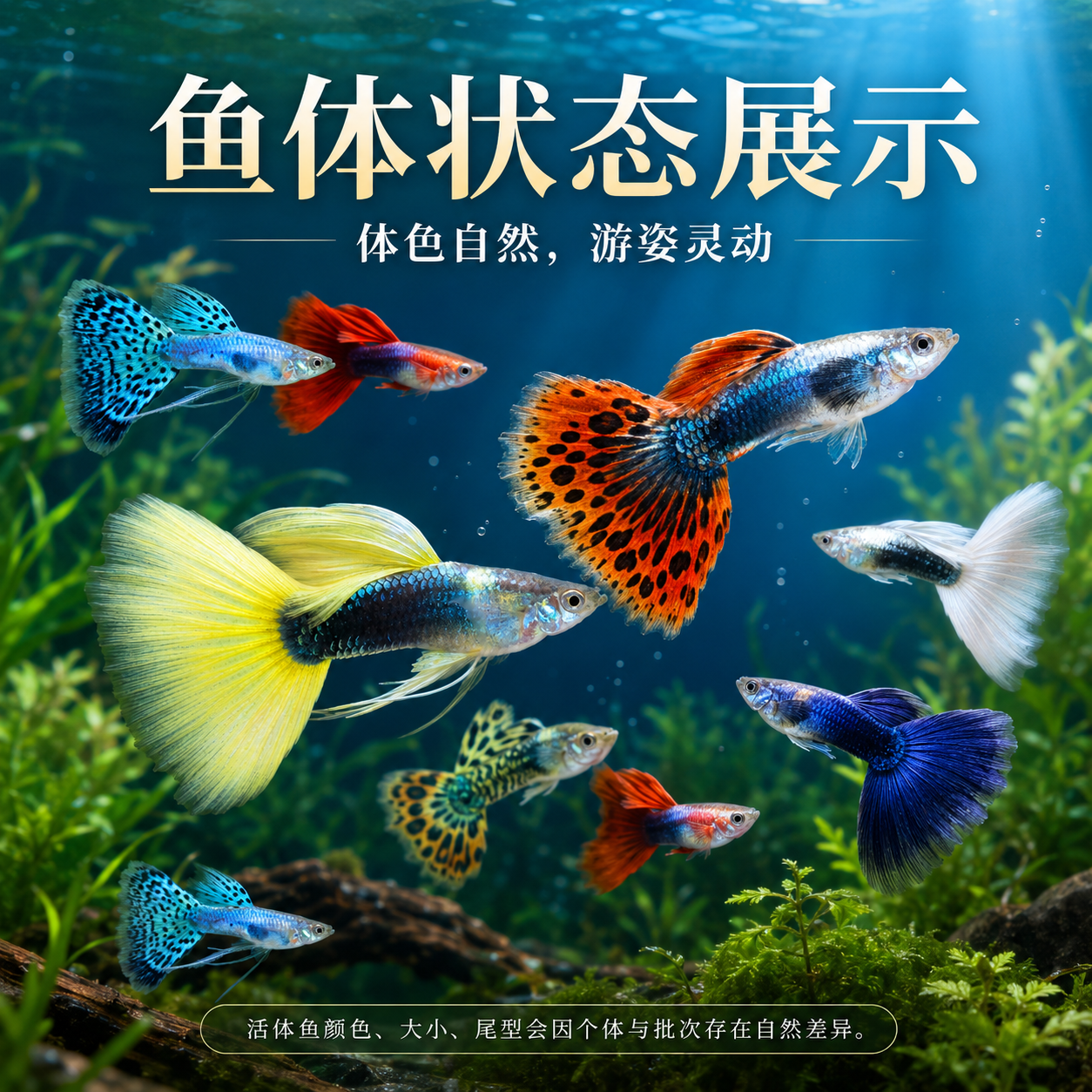 眷鱼孔雀纯种观赏鱼【顺丰发货】小型热带鱼淡水鱼好养活凤尾鱼可繁殖 【顺丰发货】2-3cm花老虎孔雀3公3母