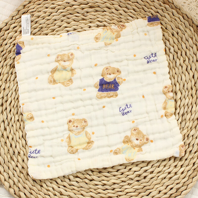 【工厂直发】纱布6层加厚超软吸水泡泡纱幼儿麻将凉席28*28cm(±2c 1条装随机色