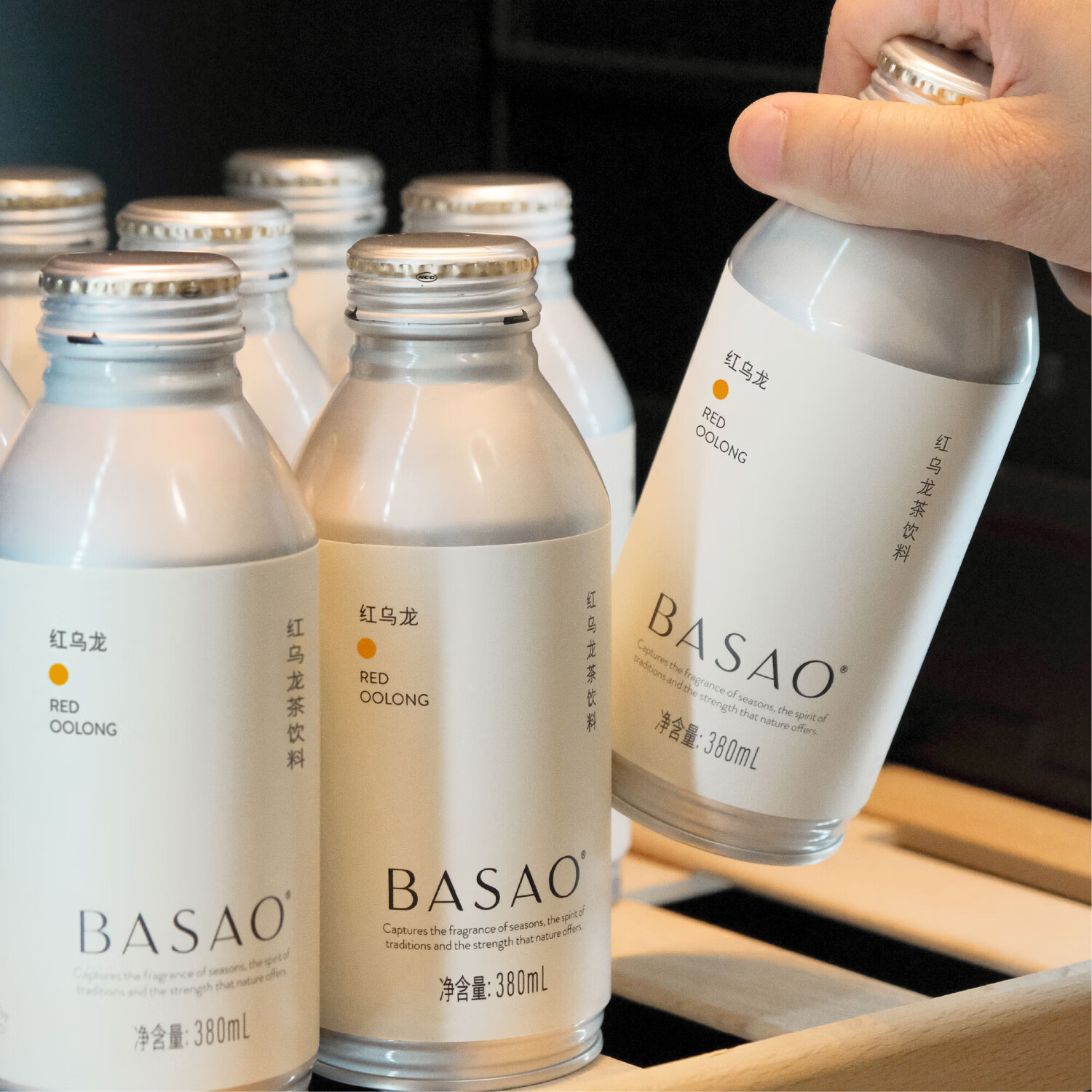 BASAO佰朔茶饮料红/青/黑乌龙无糖0脂0卡饮品380ml*6罐整箱装 茉莉花茶茶饮料380ml*6罐