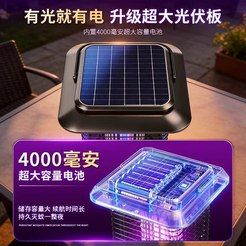 吞天蛙捕蚊机吞天蛙二氧化碳仿生灭蚊器灭蚊灯全自动激光灭蚊炮激光 【3.0插地款】AI智能光控/太阳能+USB市电双充-300㎡自 【官方直营 京质保障】