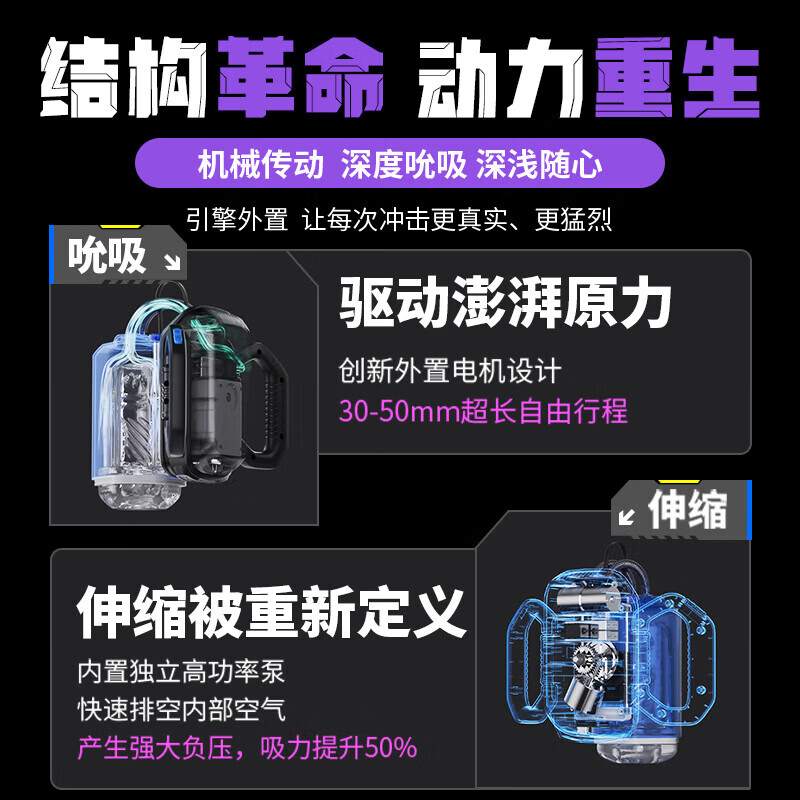 Easy Live飞机杯全自动男生专用床上黑科技玩具成人用品男性自我慰2026新款 电玩二代男用伸缩吮吸1:1生理阴道还原情趣斐济圣杯