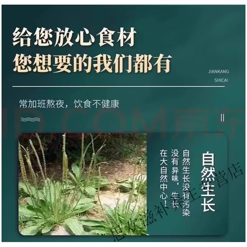 同仁堂正宗特级黑龙江野生车前草中药材无硫新货清热利尿泡水养生茶 甄选车前草当季采摘 125g*8罐