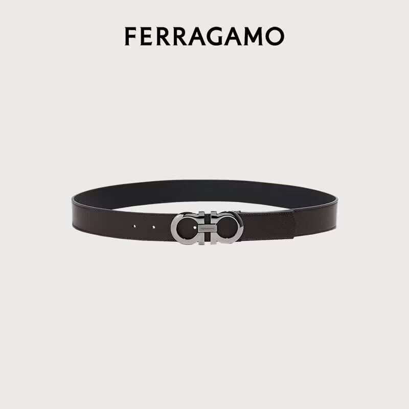 菲拉格慕（Ferragamo）男士双面可调式GANCINI腰带0689112_C_90 礼物送男友