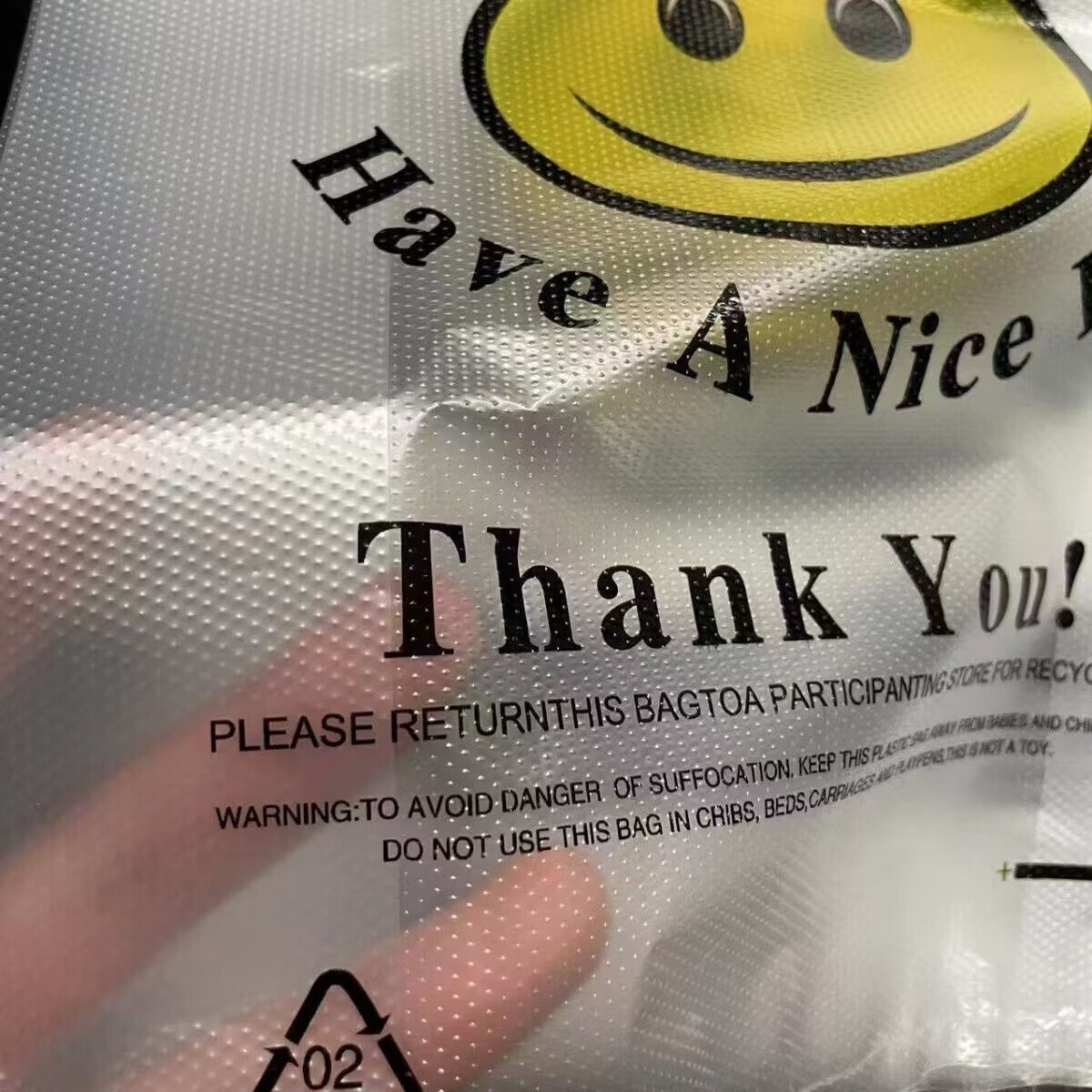 【甄选厂家】笑脸塑料袋笑脸袋一次性袋子手提购物袋透明外卖打包 20*32笑脸塑料袋【活动50只】
