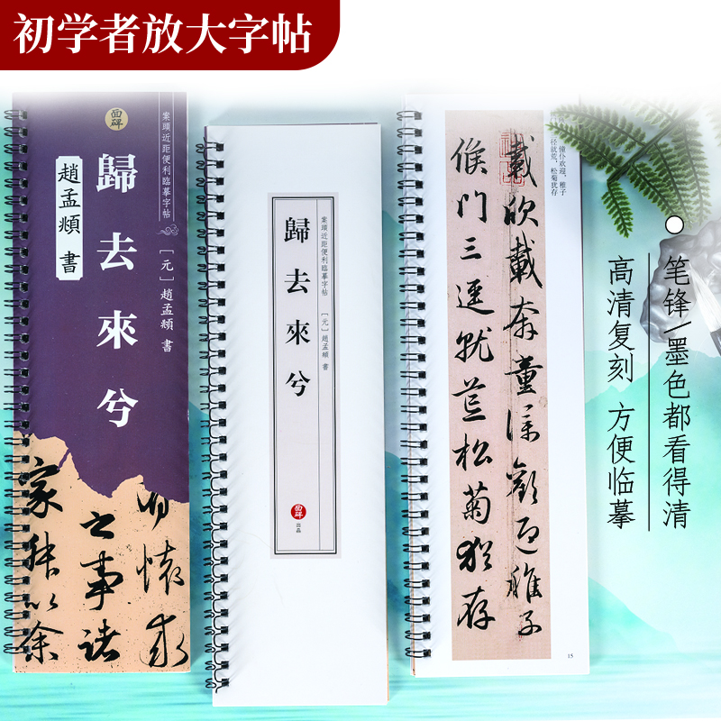 面碑归去来兮辞赵孟頫行书毛笔字帖近距离临摹练字高清复刻线圈本 归去来兮辞赵孟頫行书毛笔字帖