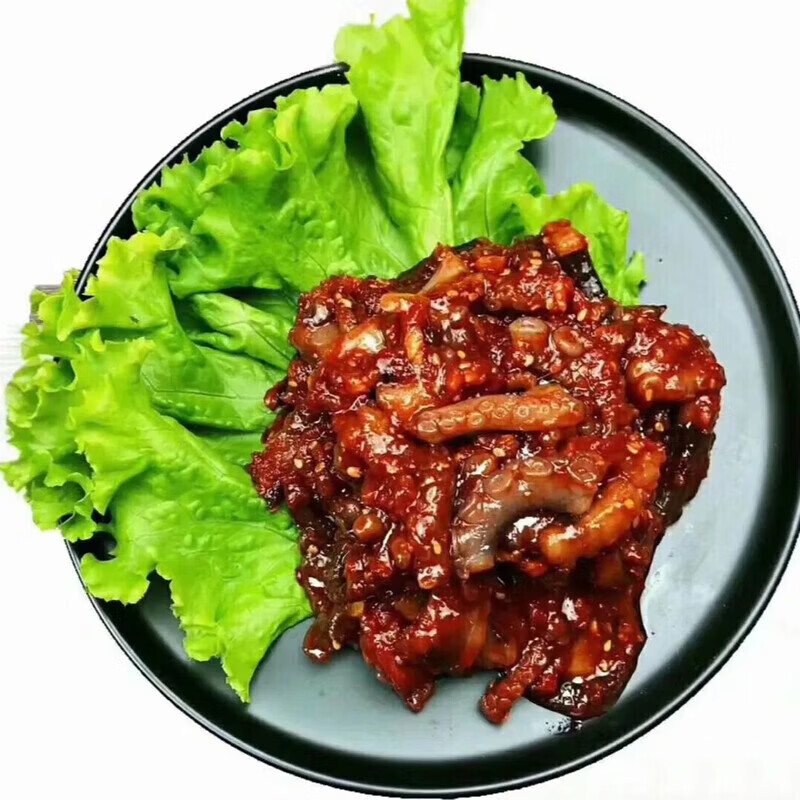 顺丰直达泰式辣蟹块呛蟹钳梭子蟹腌蟹丹东酱蟹韩式蟹块韩式章鱼酱 4罐韩式章鱼酱
