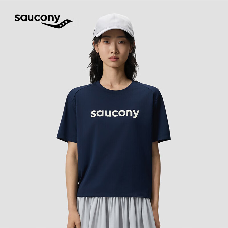 SAUCONY索康尼新品女子2026夏季都市生活系列运动T恤 海兵蓝 M