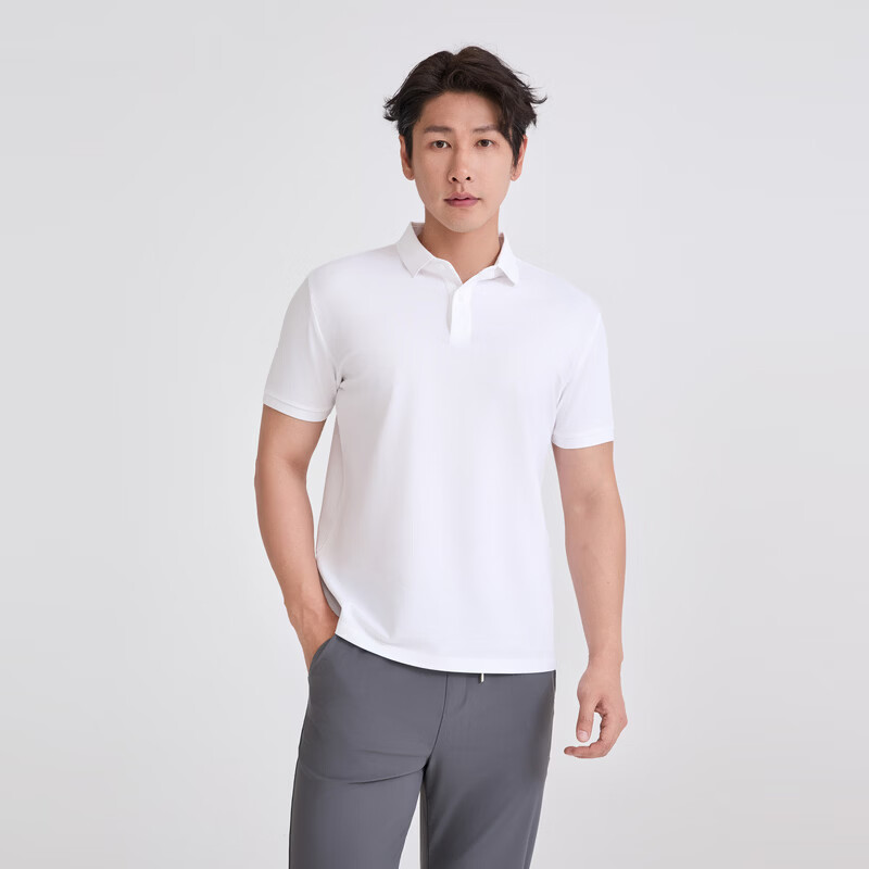 雪中飞POLO衫短袖T恤26新款舒适透气抑菌凉感百搭休闲商务polo短袖t恤 白色|8162 L /175/92A