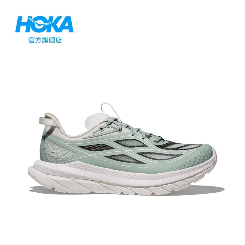 HOKA女款夏舒适轻盈运动休闲鞋马赫先锋版MACH REMASTERED耐磨透气 【新色】晨霜白/苍苔绿 38