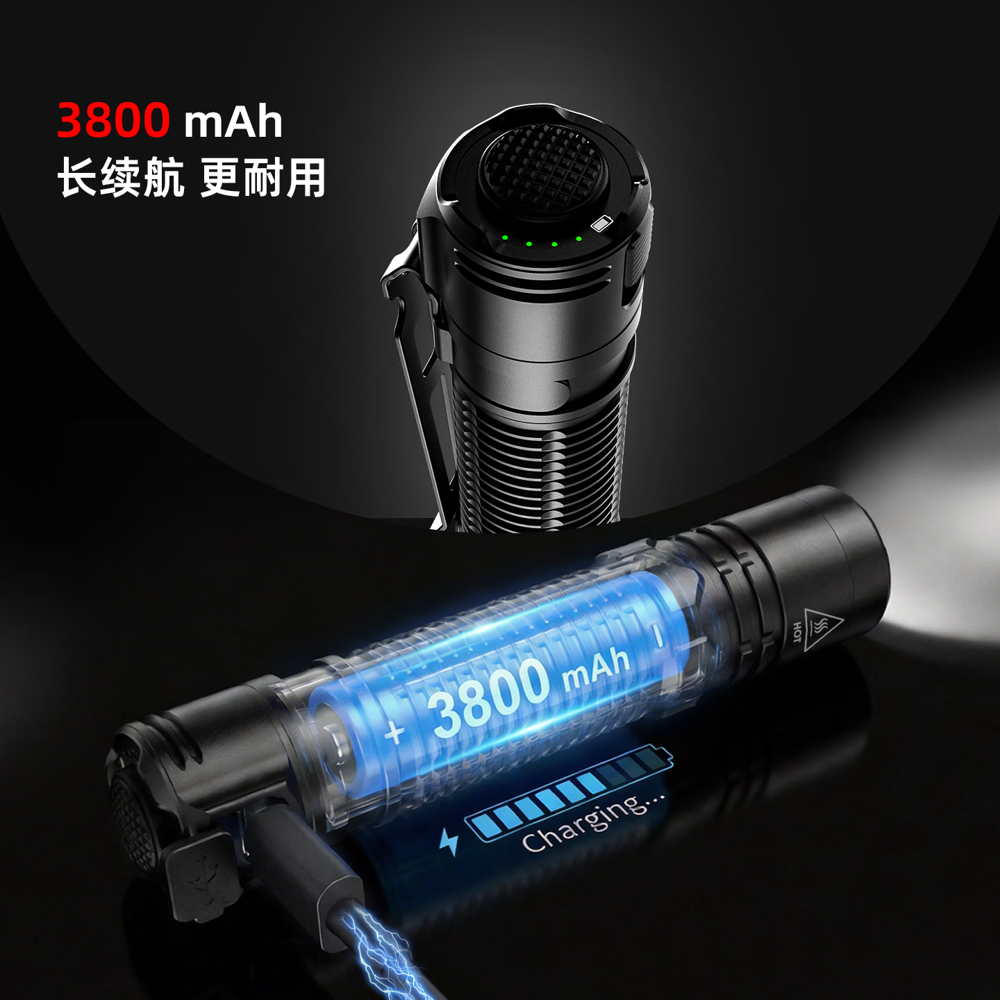 AIMWIN超紧凑EDC战术mini手电筒ET4户外强光便捷超亮徒步手电筒 紧凑MINI战术手电 ET4