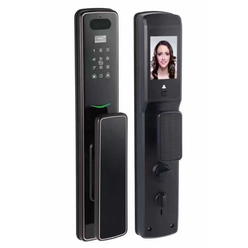 lb兰博10号指纹锁lb智能锁家用防盗猫眼门锁电子锁密码锁木门全自动