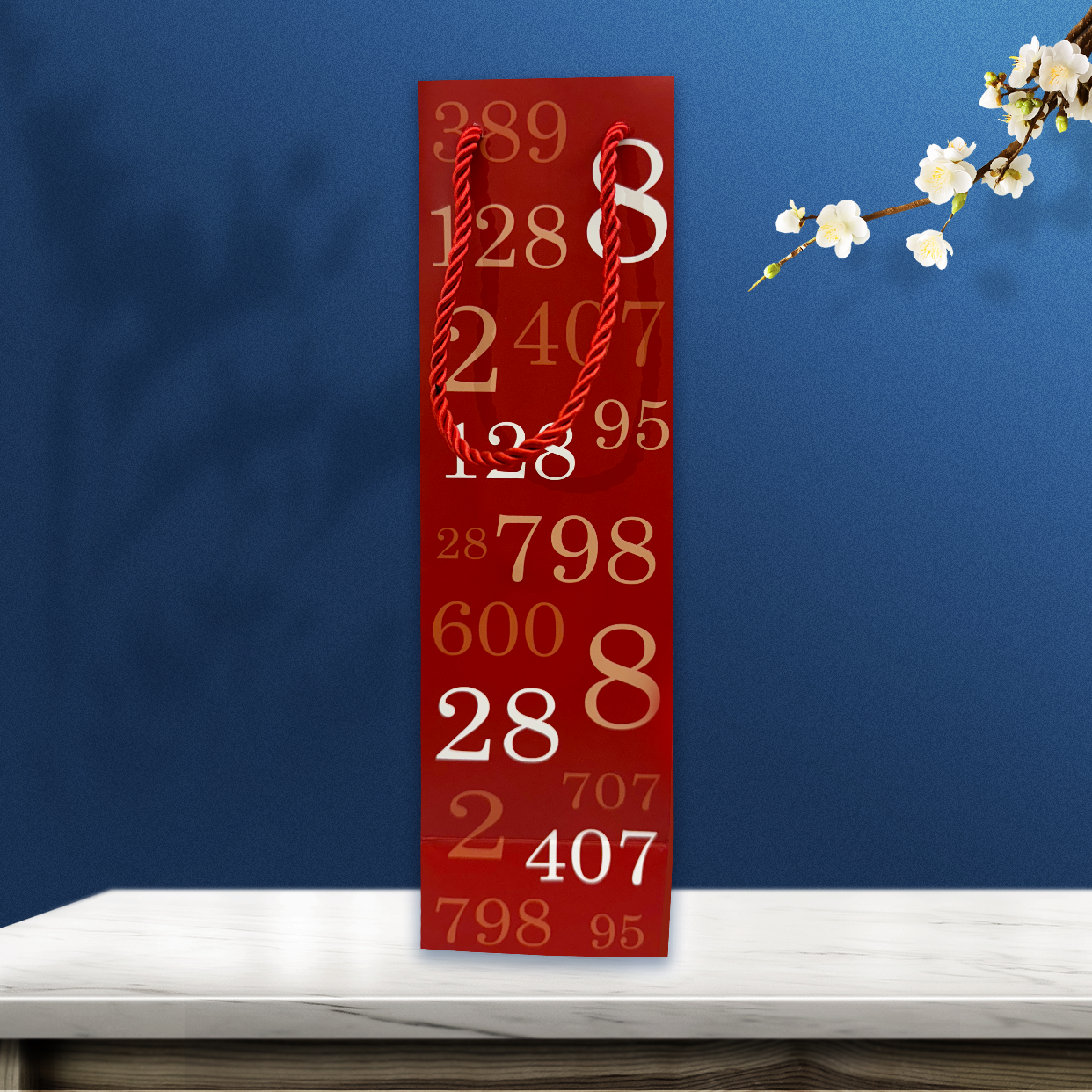 奔富（Penfolds）高级红酒礼袋单支装 红色加厚 手提葡萄酒礼品袋