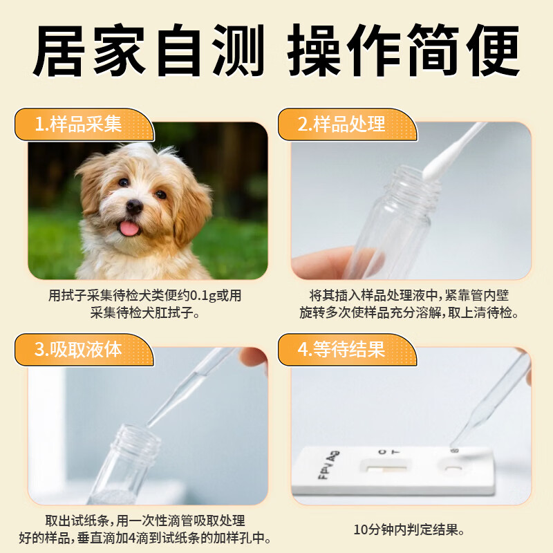 普泰宠物犬瘟热CDV犬细小CPV犬副流感CPIV犬腺12型CAV病毒胶体金检测试纸条幼犬成犬 CDV犬瘟试纸 1条*1盒