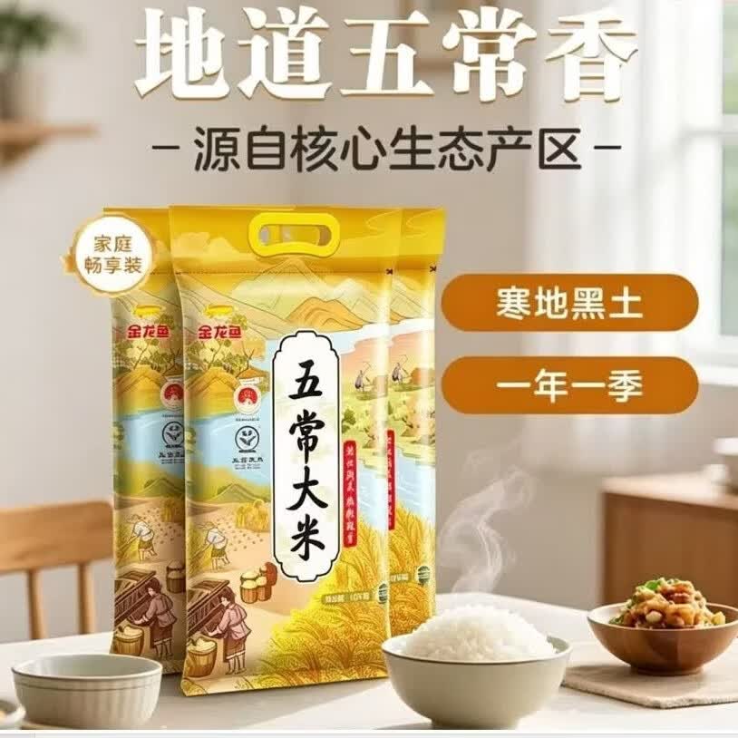 金龙鱼粒粒凝香五常大米5kg 3袋装 89元 - 86线报