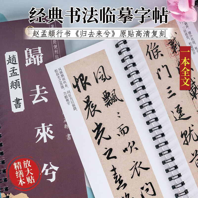 面碑归去来兮辞赵孟頫行书毛笔字帖近距离临摹练字高清复刻线圈本 归去来兮辞赵孟頫行书毛笔字帖