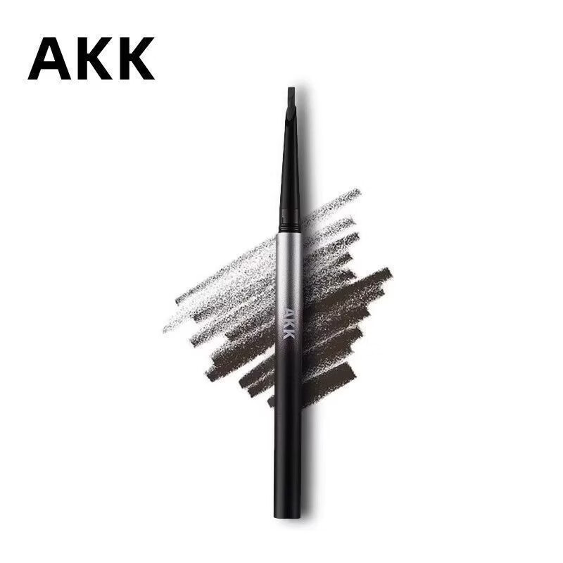 AKK自动眉笔防汗持久不脱色不结块易上色根根分明自然雾眉新手适用 01#自然黑灰