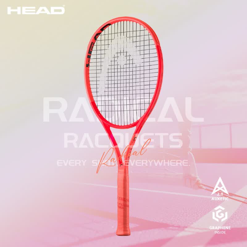 海德HEAD海德RADICAL弗里茨运动员同款head L4全碳纤维比赛专业网球拍 RADICAL MP 300g 98拍面 231015 2号柄