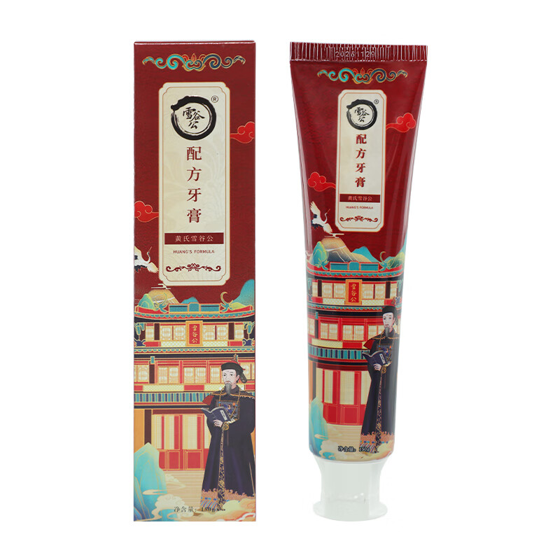 雪谷公配方牙膏清新口气防蛀洁齿减少软垢官方正品60g 中国红150g单支正装 不支持试用