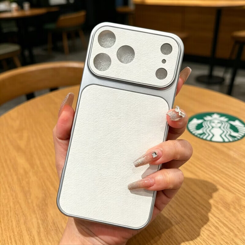 睿思派iphone16皮套潮流小羊皮手机壳荔枝纹保护壳17promax后壳苹果大视窗全包保护壳磨砂电镀纯色壳 iPhone 14 Plus
