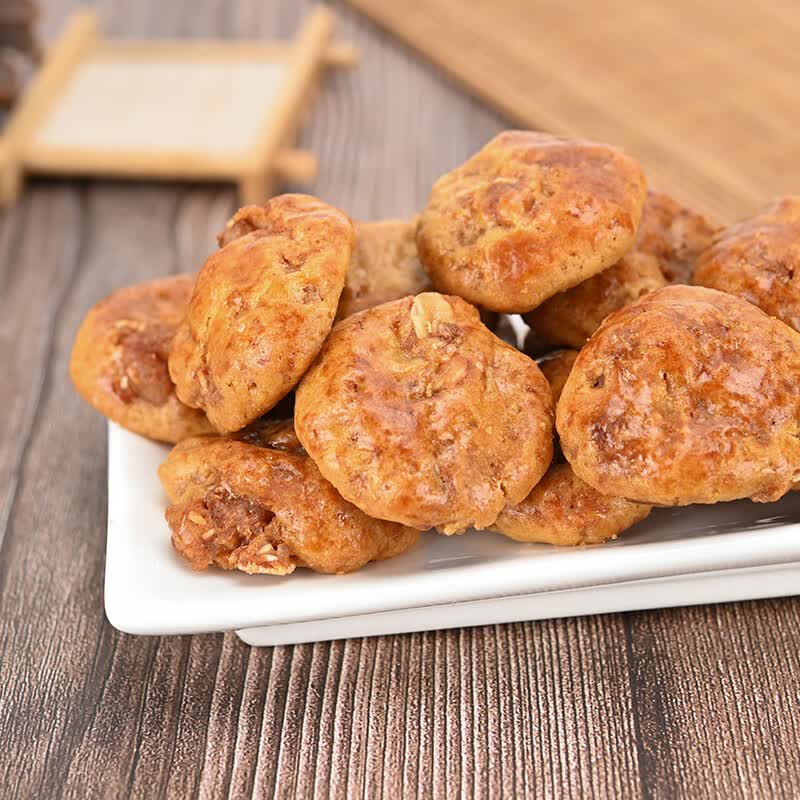 鑫亨达老友饼鸡仔饼 广式小吃饼干酥点心下午茶南宁特产咸香零食甜点 老友饼陈皮味488克*1盒