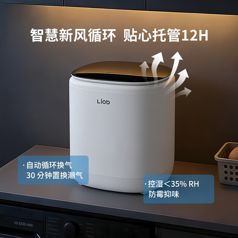 LIOB内衣裤洗衣机洗脱烘一体小型母婴除菌全自动迷你洗衣机洗袜子神器洗袜机 单桶烘干款-懒人专属