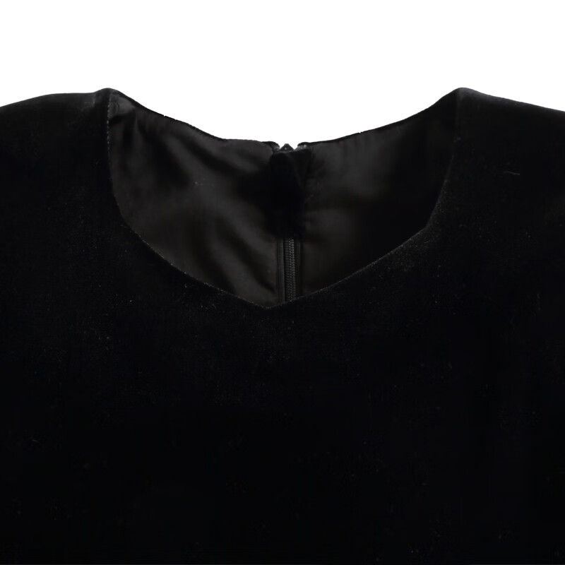 HANAKIMI麒美英国品牌女童礼服公主裙高端蓬蓬裙新款毕业照轻奢女孩连衣裙 黑色 110
