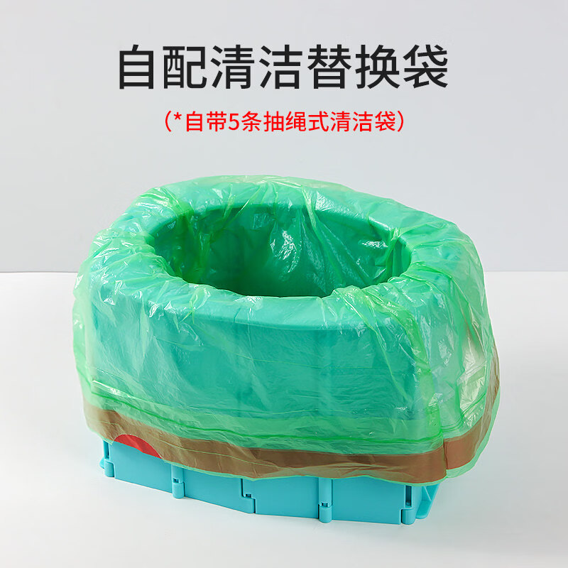 折叠儿童马桶外出便携式车载小宝宝户外旅行尿盆车上应急厕所 粉色折叠马桶(赠清洁袋+收纳袋)