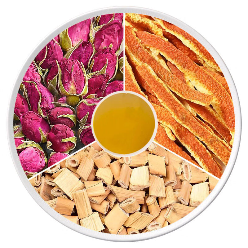 内廷上用玫瑰花芦根陈皮组合茶包各3g克中药材橘皮丝卢根煮泡水喝代茶饮 玫瑰花500+芦根500+陈皮500 500g*3袋